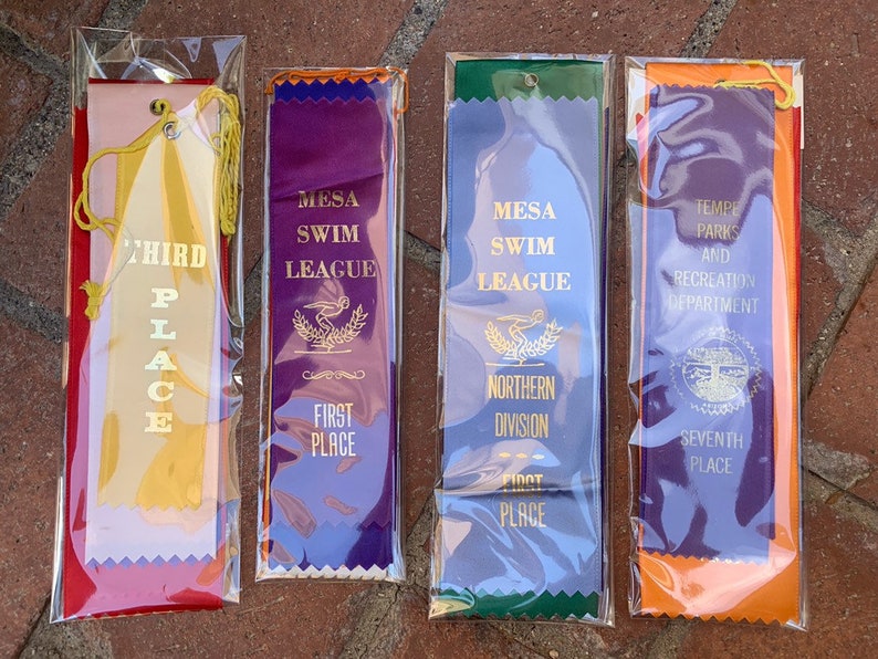 Award Ribbons 10 Prize Ribbons Awards Place Ribbons Etsy