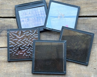 Vintage Glass Magic Lantern Slides vintage negatives, world traveler, family photos, photography, slide lot, photo lot, negative lot PB1