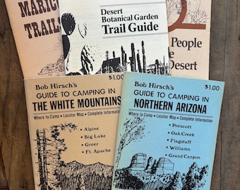 Vintage Arizona Maps & Brochures vintage maps, United States, vintage pamphlet, vintage souvenir, Collectible camping guide desert botanical