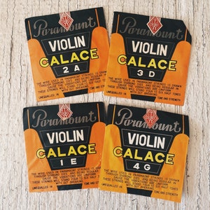 Vintage Paramount Violin Calace String (1)- music strings, violin strings, vintage musical instrument strings, 2A, 3D, 1E, 4G string tone