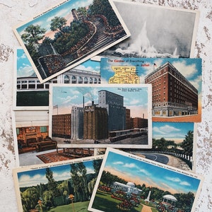 Cartoline d'epoca Illinois, Indiana, Iowa cartoline di stato ephemera di viaggio Souvenir degli Stati Uniti Cartolina da collezione degli Stati Uniti
