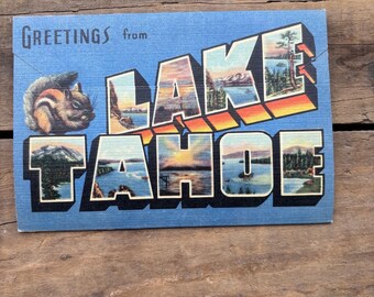 Vintage ansichtkaarten Lake Tahoe uitklapbare ansichtkaarten reizen ephemera Verenigde Staten souvenir collectible ons briefkaart Californië Nevada