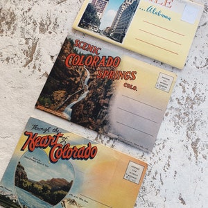 Cartoline vintage Cartoline dello stato dell'Alabama e del Colorado viaggio effimero cartolina da collezione souvenir degli Stati Uniti