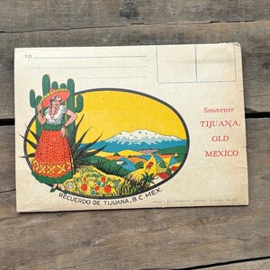 Cartoline d'epoca Tijuana cartoline pieghevoli viaggio effimeri Stati Uniti souvenir da collezione cartolina degli Stati Uniti deserto, corrida