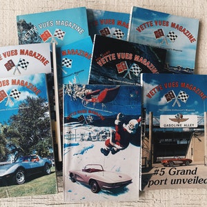 Vette Vues Magazin- Sportwagen Grafik Magazin Vintage Papier Ephemera Lot Vintage Sportwagen, Corvette, Rennwagen Vintage Auto Magazin