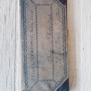 Libro de contabilidad antiguo: recibo de lote efímero de papel vintage, factura, inventario, libro mayor, caligrafía, caligrafía vintage, Chas Flick & Son