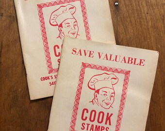 Vintage Cook saving stamps book, stamps, used, savings books, save valuable, 1960’s stamp savings cooks stamp redemption center book