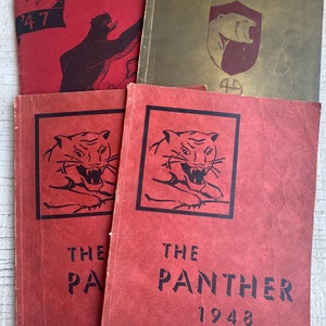 Vintage 1940s Yearbook- panthers, Messick High, Junior High and High School, Mephis, Tennessee 1909-1981 antique yearbook vintage sports