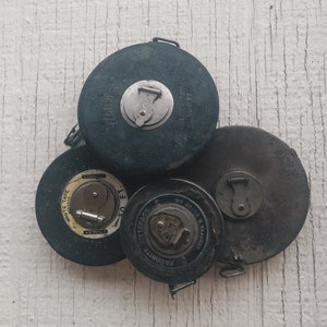 Vintage tape measure Lufkin universal, Stanley, Keuffel and Esser Co, vintage circle tape measure, collectible tape measure Tape measure lot