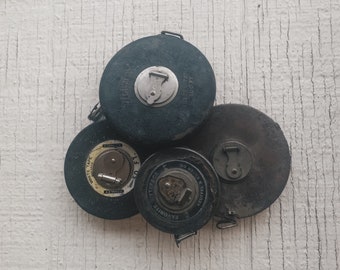Vintage tape measure Lufkin universal, Stanley, Keuffel and Esser Co, vintage circle tape measure, collectible tape measure Tape measure I3