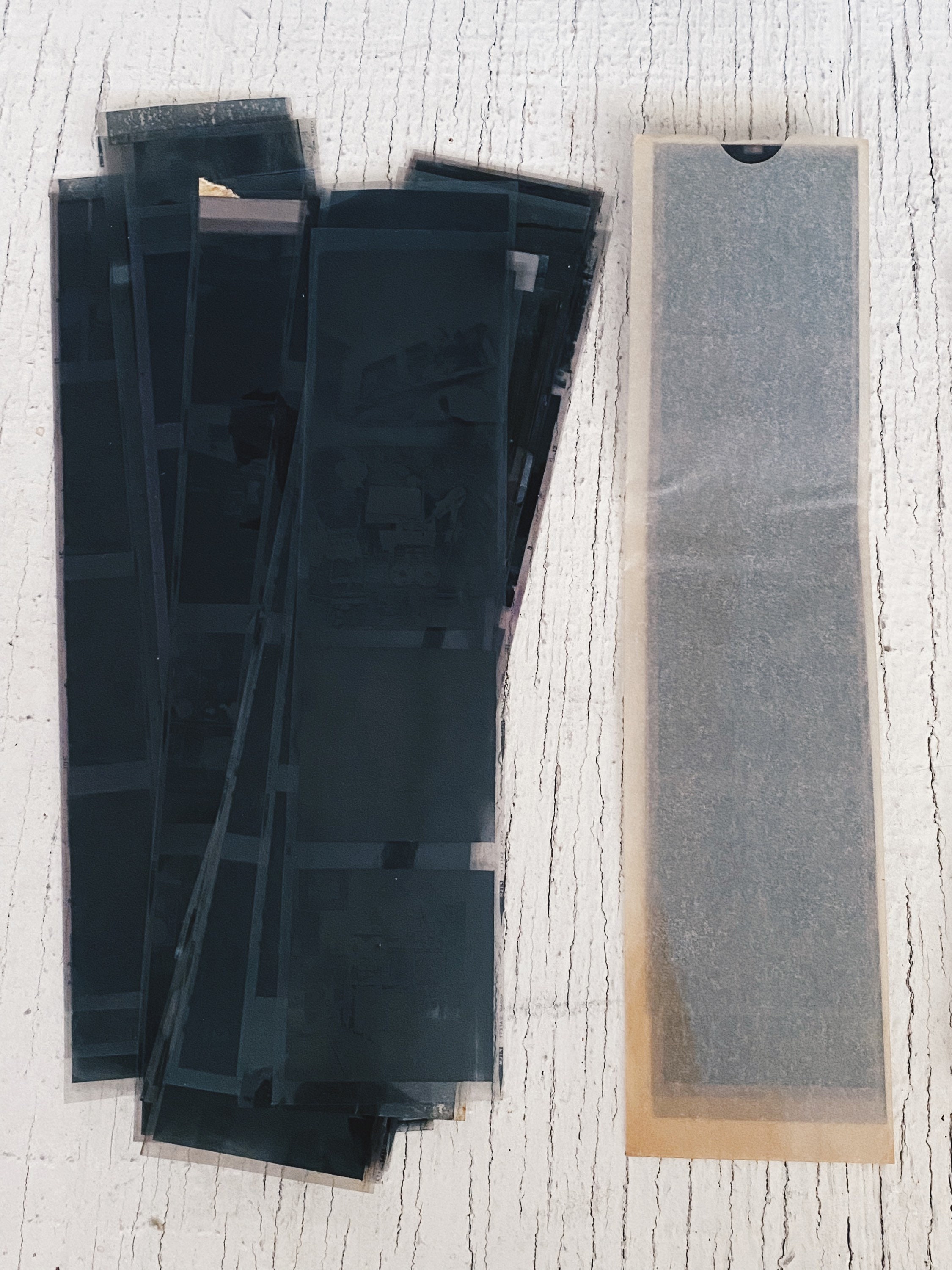 Vintage Negatives Large Developed Slides, Dark Room, Vintage Negatives