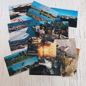 Vintage California Postkarten Reise Ephemera USA Souvenir Sammlerstück Marrakesch Palm Springs, Wasserfall, Otter, Zoo, Mesa Verde