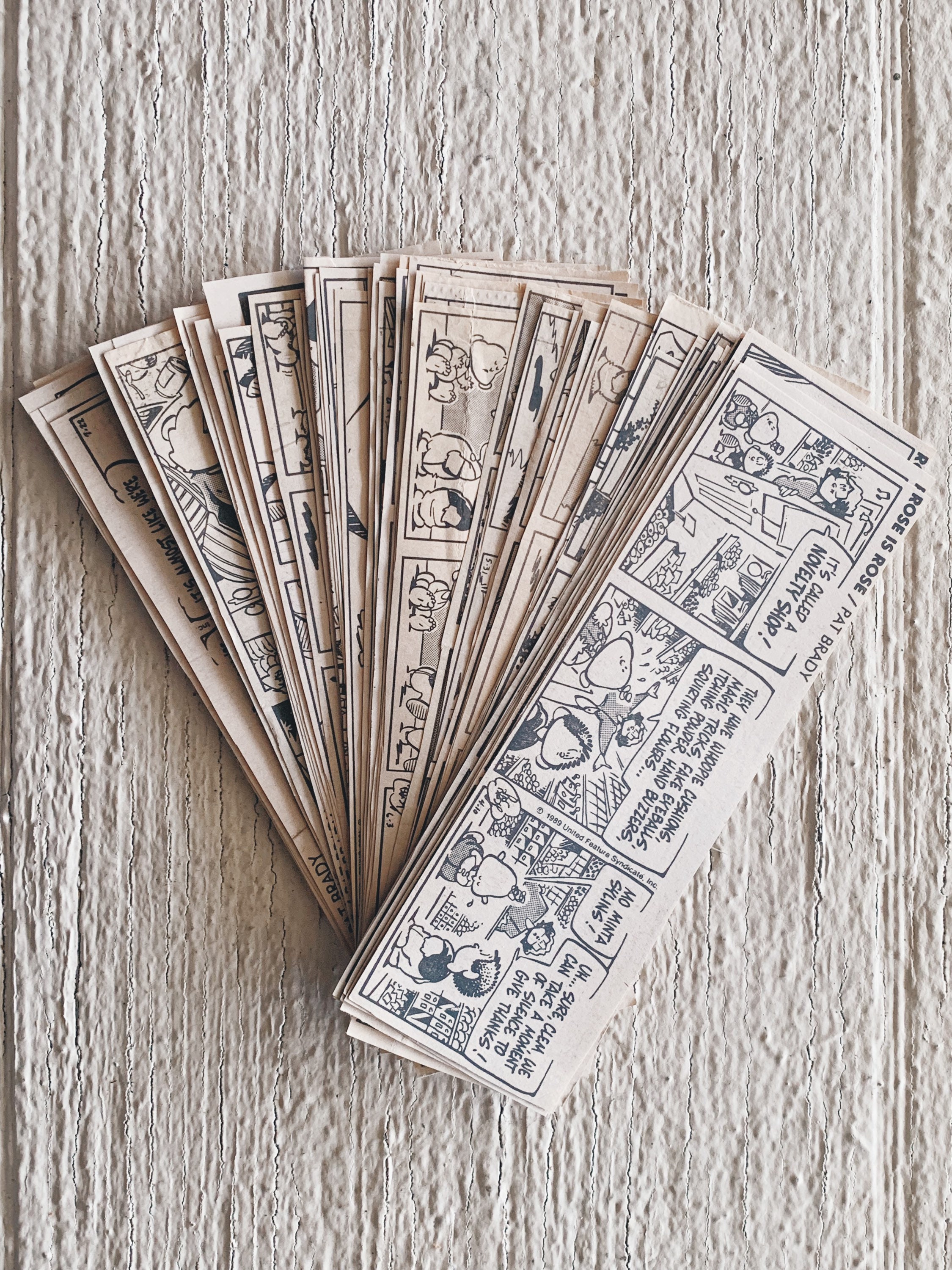 Vintage Rose is Rose Comics 12 Ephemera Lot Comic Squares, Newspaper