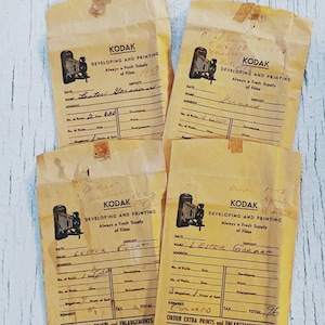 Vintage Kodak Large Envelope (1)- Vintage papier efemere partij Papierpakket verzendkosten, postzegel, brieven, etiketten, vintage envelop negatieve envelop