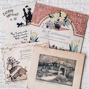 Cartolina di Pasqua d'epocaCartoline- chiesa, colpo di stato, croce, Gesù, Pasqua d'epoca, cartoline d'epoca, souvenir effimeri pasquali, cartoline da collezione degli Stati Uniti