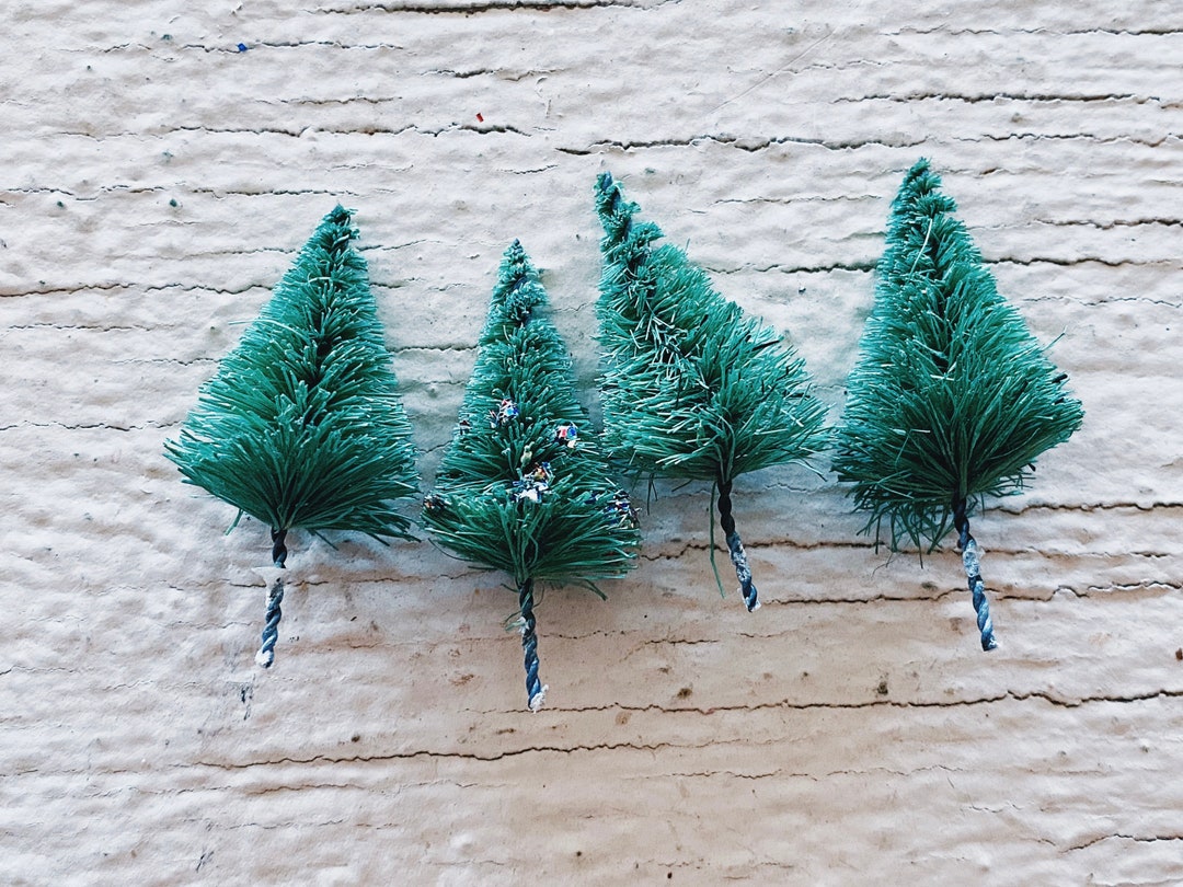 Vintage Christmas Trees Pipe Cleaner Christmas Trees Old Etsy