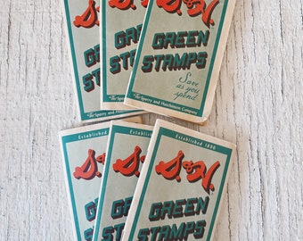 Vintage S&H green stamps savings book, Brand new, savings books, save as you spend, 1960’s stamp savings, the Sperry and Hutchinson company