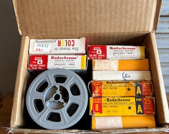 Vintage 8mm film reels (14), negatives photo, film, photography, vintage film, Florida, whole reel of negatives, Kodak 1970, technicolor CR4