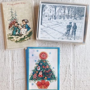 Vintage Christmas cards, Vintage paper ephemera, old Christmas cards mixed media, vintage card lot, Christmas cards, greeting cards, unused