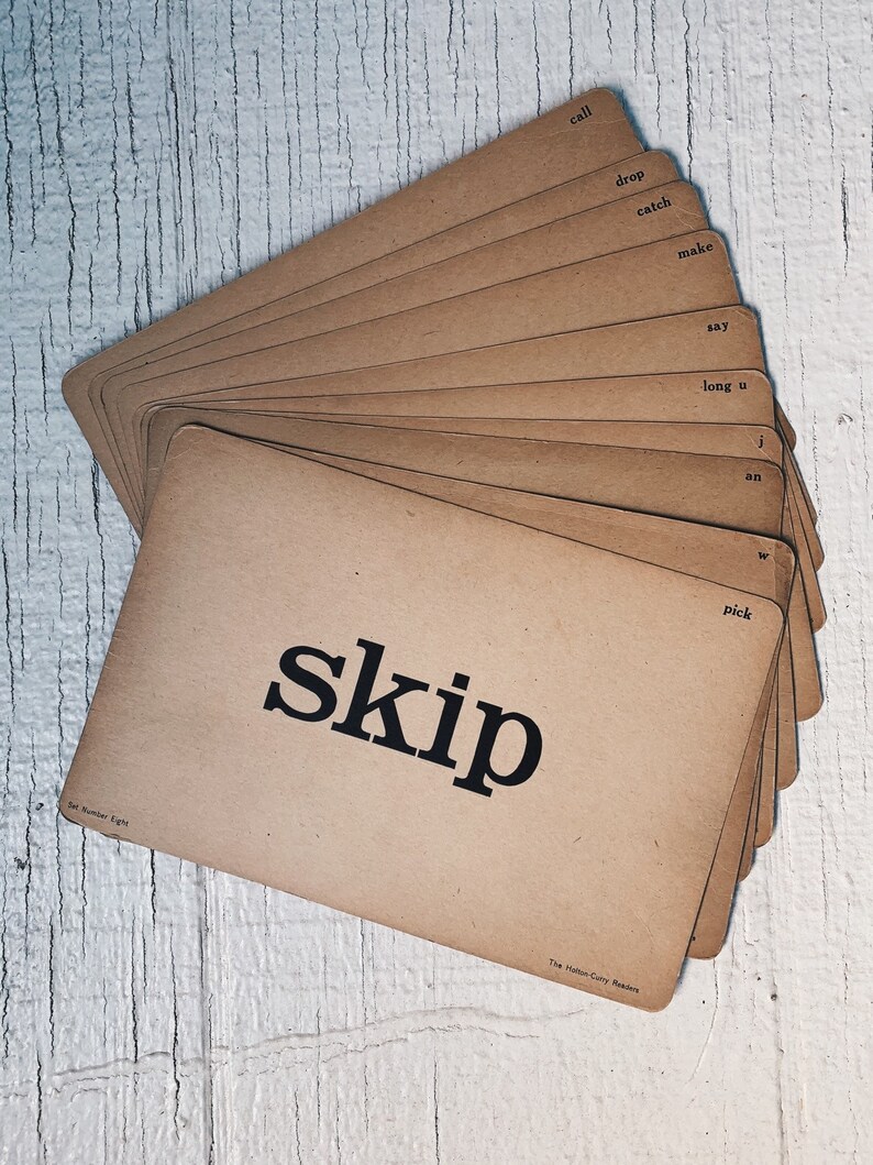 Vintage Flashcards Word, Extra Large Flashcards Word Flashcards, Large