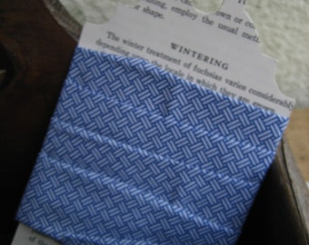 Grande striscia di tessuto vintage per fodera - tessuto vintage per junk journal, tessuto per journaling, tessuto a righe VTG, tessuto floreale blu, motivo P2