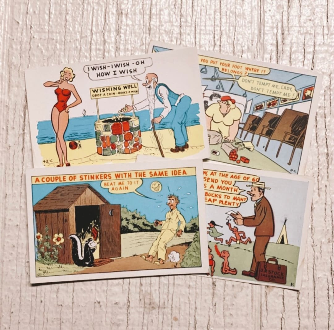 Vintage Funny Postcards Ephemera United States Souvenir Etsy
