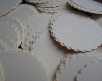 Scalloped Circle Die Cuts (20) about 1.5 in diameter