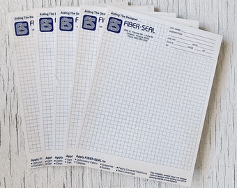 Vintage Ledger Pad (1) Vintage paper ephemera lot receipt, invoice, inventory, ledger, fiber seal, vintage, note pad, graph paper, graph pad