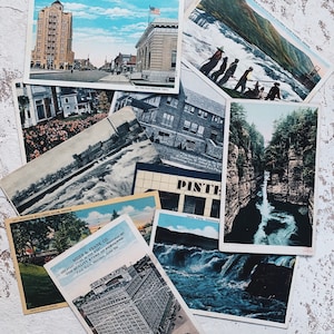 Cartoline vintage Cartoline dello stato di New York e dell'Oregon viaggi effimeri Cartoline da collezione souvenir degli Stati Uniti