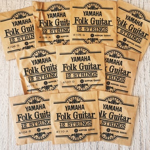Vintage Yamaha Folk Guitar String (1)- music strings, Nippon Gakki strings, vintage musical instrument strings, 4102-G string tone