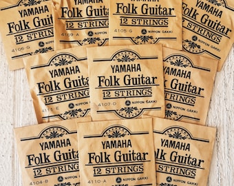 Vintage Yamaha Folk Guitar String (1)- music strings, Nippon Gakki strings, vintage musical instrument strings, 4102-G string tone