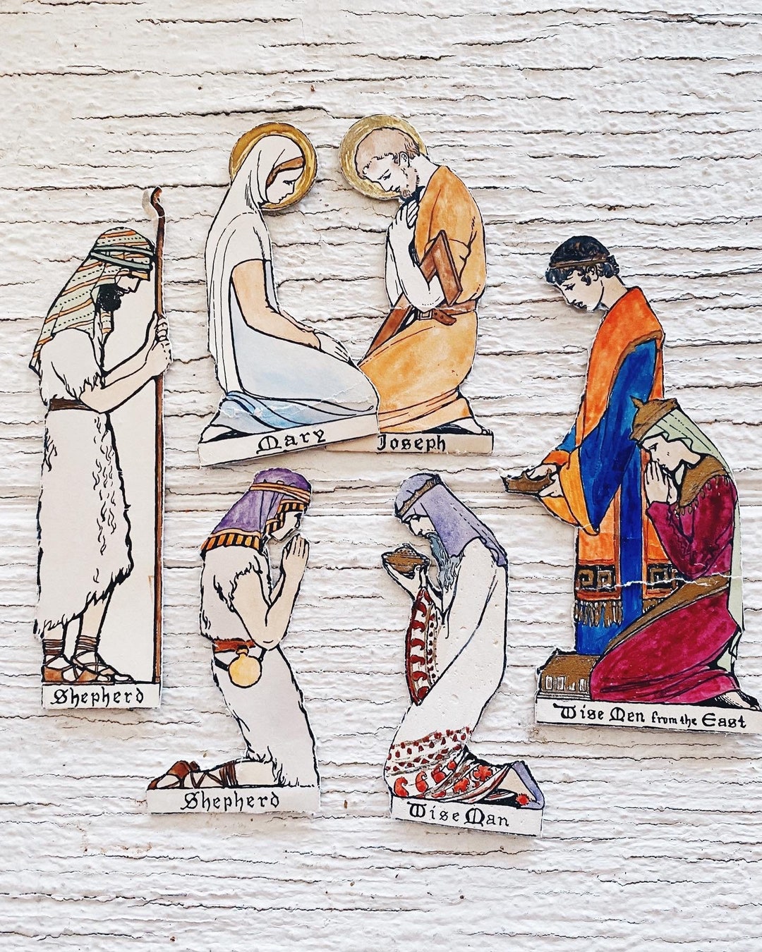 Vintage Nativity Christmas Pack Vintage Paper Nativity Chipboard ...