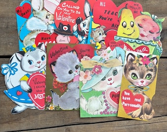 Vintage Valentine's Card Ephemera- Vintage paper ephemera lot Paper pack, Valentine cards, valentines decor, home decor, journaling CR2