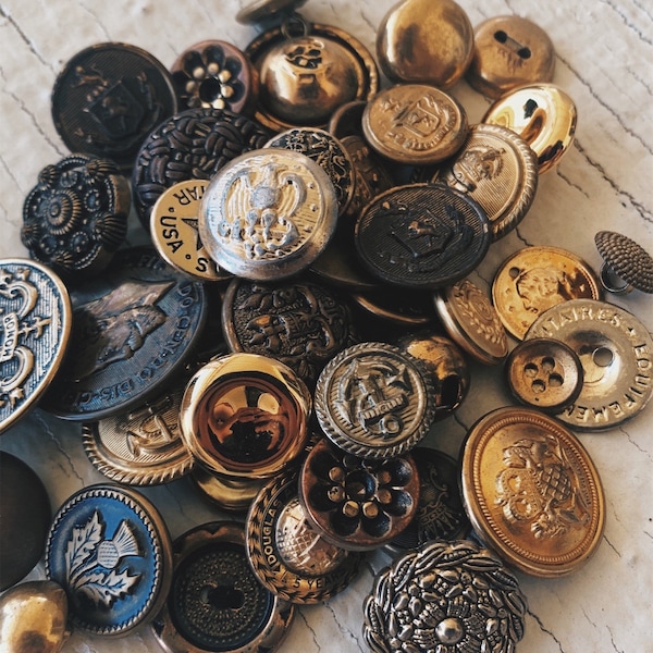 Vintage Gold Buttons Lot