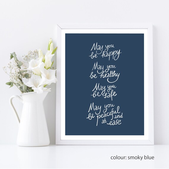 May You Be Happy May You Be Healthy Metta Meditation Etsy May You Be Happy May You Be Healthy Metta Meditation Etsy