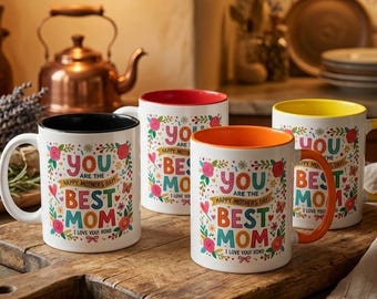 Best Mom floral design Mug | Accent Coffee Mug 11oz 15oz