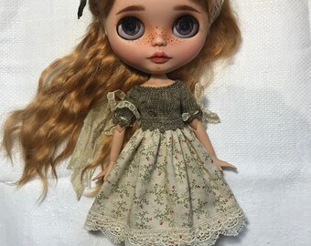 Blythe Knitted Bodice and Sewn Skirt DRESS Pattern - Fits all Blythe Full size Bodies (Except Plump Blythe)