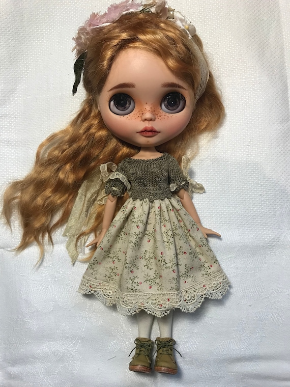 Blythe Knitted Bodice and Sewn Skirt DRESS Pattern - Fits all Blythe Full size Bodies (Except Plump Blythe)
