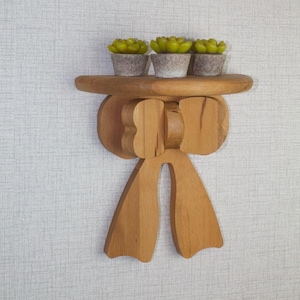 Estante de pared para habitación de niña, regalo para baby shower, soporte para diadema con lazo de madera, decoración neutra