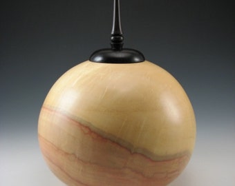 Rode Boxelder Vessel - Urn - Decor van het huis