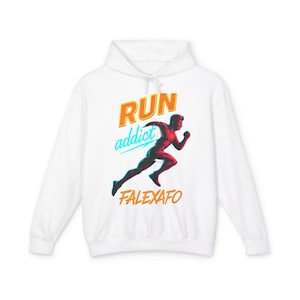 Run Addict Unisex Lightweight Hooded Sweatshirt, Casual Fitness Apparel, Gym Wear,