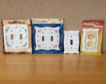 Vintage Melamine Switchplate Outlet Covers Double Single