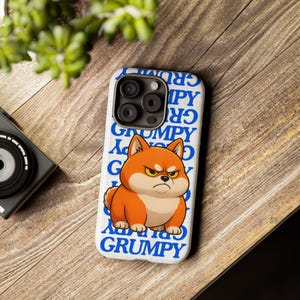 Funda para teléfono de perro gruñón: funda resistente, animal adorable, regalo para amantes de las mascotas, estilo peculiar, diseño divertido, accesorios únicos