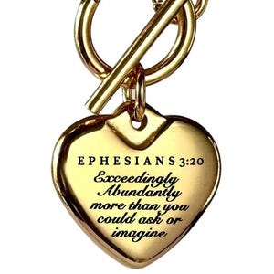 Efeziërs 3:20 Sieraden | Overtreffende vreugde | Elegant gepersonaliseerd cadeau | Aangepaste gravure achterkant sieraden met berichtkaart | Bijbeltekst
