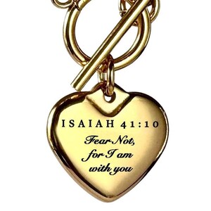Isaiah 41:10 Jewelry | Fear Not | Elegant Personalized Gift | Custom Engraved Jewelry Gift with Message Card | Bible Verse