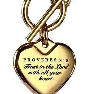 Proverbs 3:5 Jewelry | Faithful Pathway | Elegant Personalized Gift | Custom Engraved Jewelry Gift with Message Card | Bible Verse