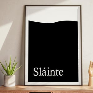 Sláinte Guinness Irish Stout Print: Ireland Wall Art (Digital Download)