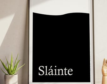 Sláinte Guinness Irish Stout Print: Ireland Wall Art (Digital Download)
