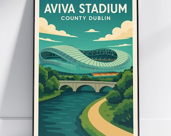 Aviva Stadium Dublin Art Print: Ireland Football & Rugby Poster