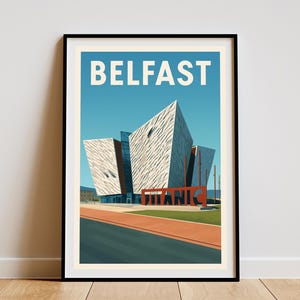 Titanic Belfast Poster • Belfast Wall Art Print • Northern Ireland Landmark Decor • Irish Travel Gift